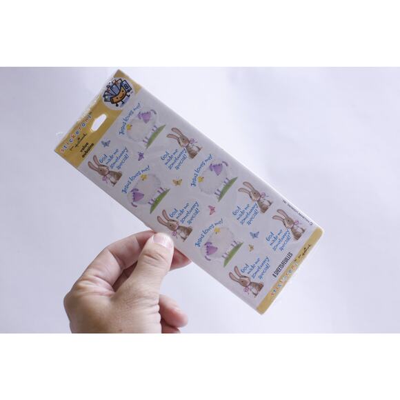 Stickeroni, Jesus Loves Me, Sticker Sheets, Set of 8, Rabbit and Sheep - Picture 1 of 2